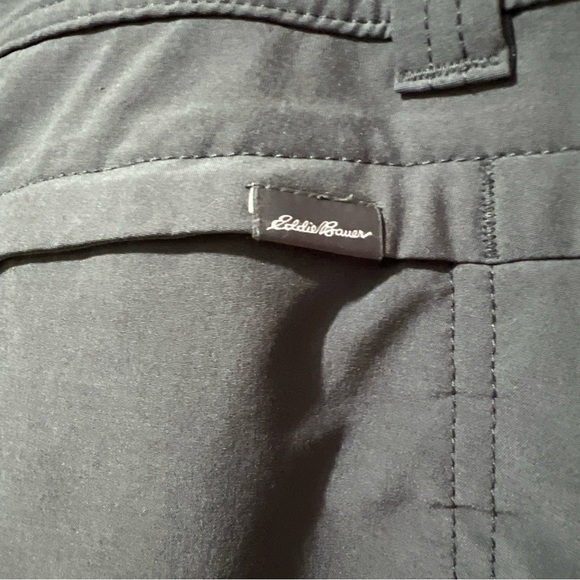 Eddie Bauer Skort Women 10 Dark Gray Jersey Pockets Zipped Logo Golf Performance - Picture 7 of 10